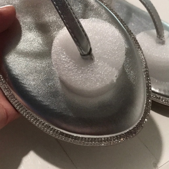 Rohb santini silver t strap bling flat sandals - Picture 9 of 10